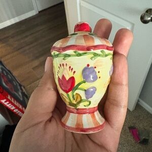 Colorful Floral Ceramic Jar